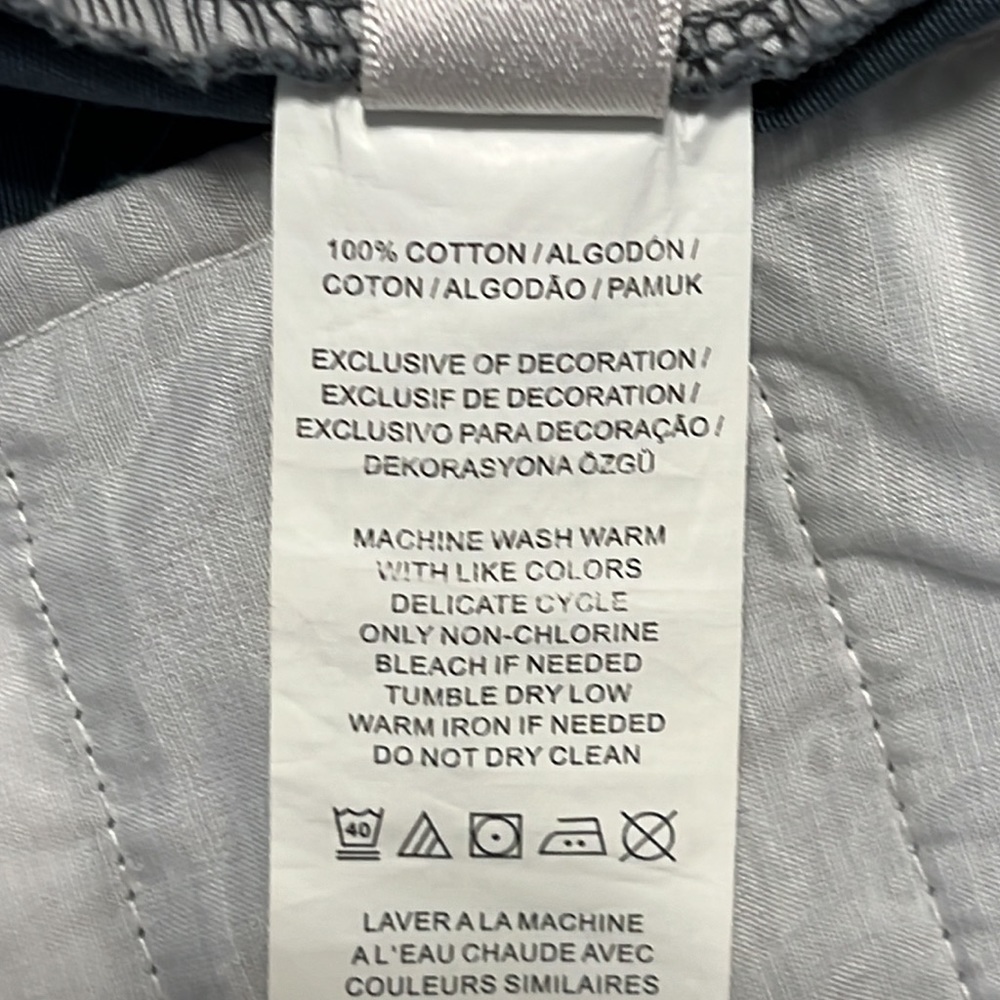 Men's Original Penguin Blue Chino Shorts - Picture 14 of 16